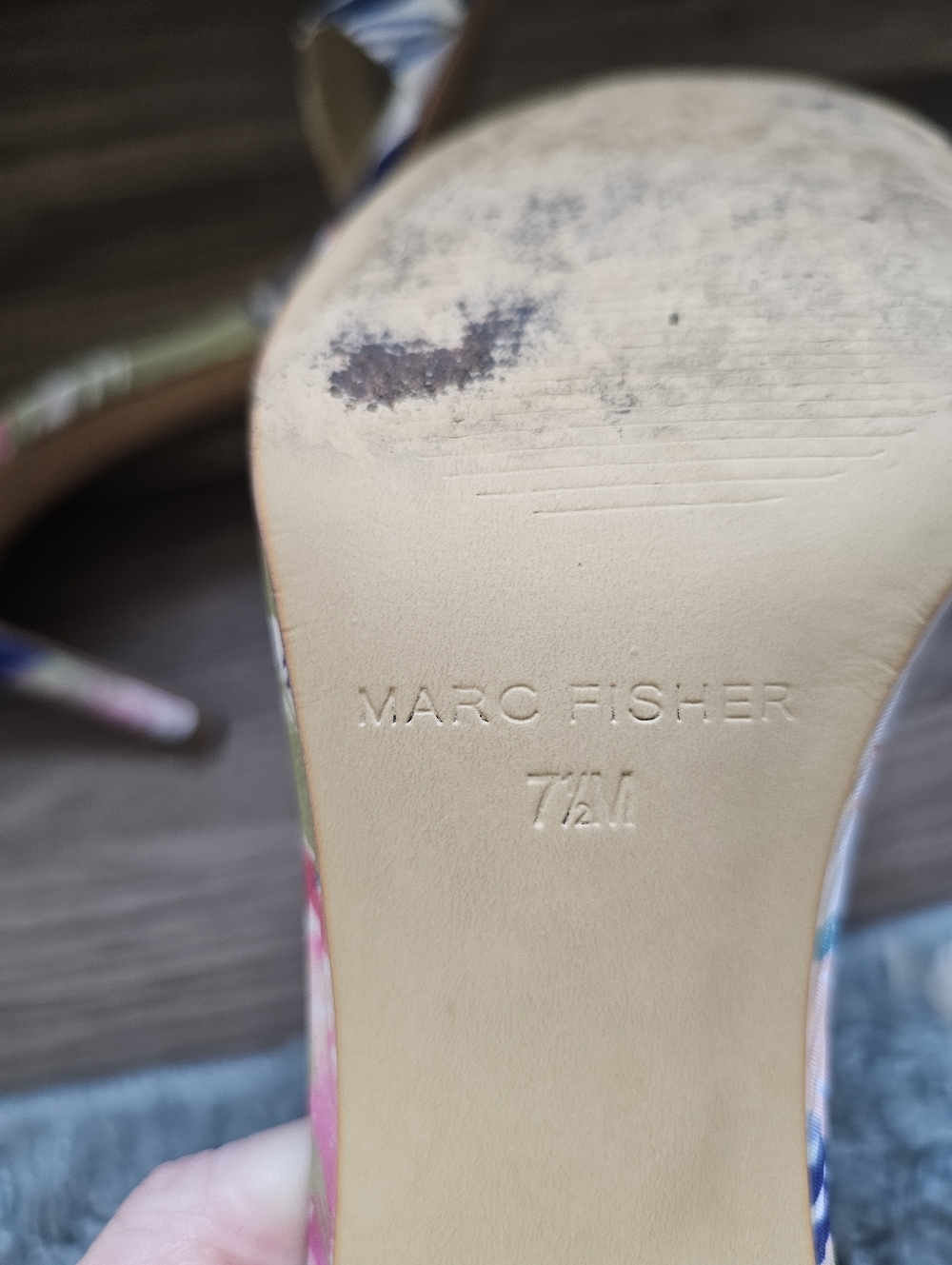 Marc Fisher Multicolor Floral Ankle-Strap Stiletto Sandal - Picture 7 of 15